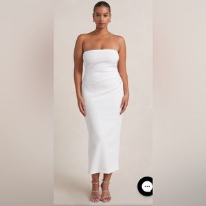 Bec & Bride Be Mine Strapless Midi Dress